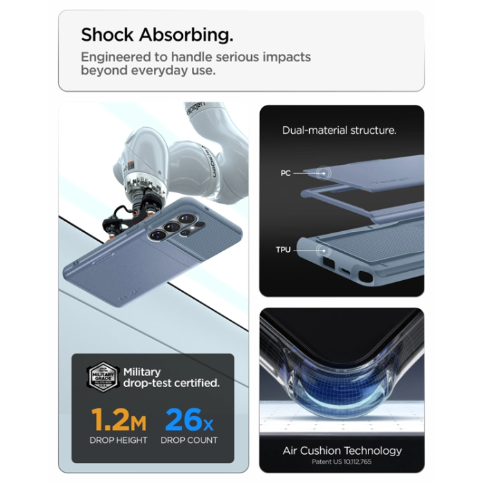 Spigen - Spigen Mobilskal För Galaxy S26 Ultra Slim Armor CS - Ljusblå