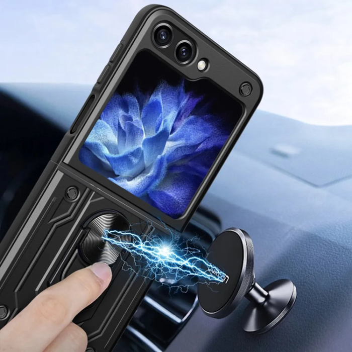 Taltech - Galaxy Z Flip 6 5G Mobilskal Stativ - Grå