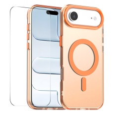 ENKAY - ENKAY iPhone Air Mobilskal MagSafe med 9H Härdat Glas - Orange