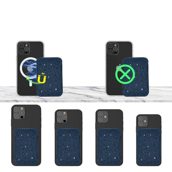 UTGATT1 - Kingxbar Magnetic MagSafe Korthållare - Blå
