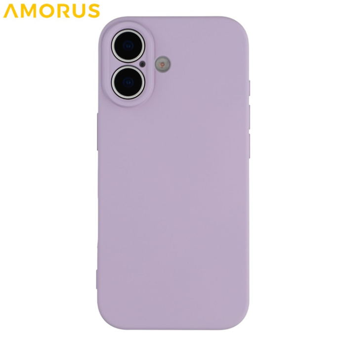 Amorus - AMORUS iPhone 17 Mobilskal Precise Cutouts TPU Fiber - Lila