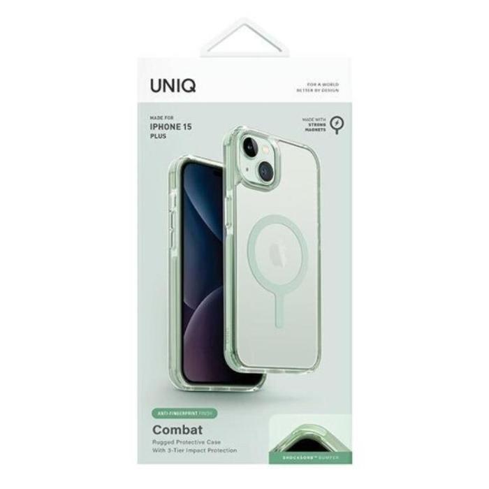 UNIQ - UNIQ iPhone 15/14 Plus Mobilskal Magsafe Combat - Grön