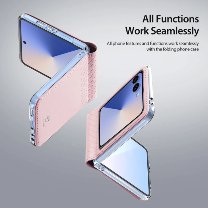Dux Ducis - Dux Ducis Galaxy Z Flip 7 Mobilskal Läder Bril - Rosa