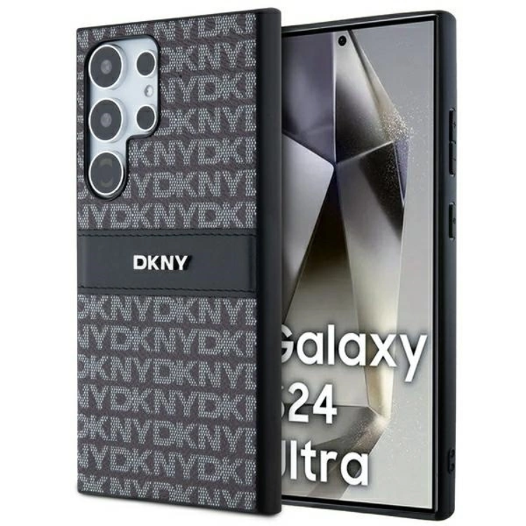 DKNY Galaxy S24 Ultra Mobilskal Läder Mono Stripe & Metal Logo | 2353 | AlltMobil