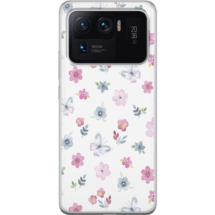 iSecrets - Mobilskal till Xiaomi Mi 11 Ultra med Blommor och fjärillar