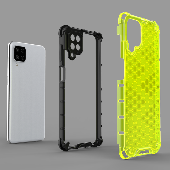 OEM - Galaxy A12/M12 Skal Honeycomb Armor - Svart