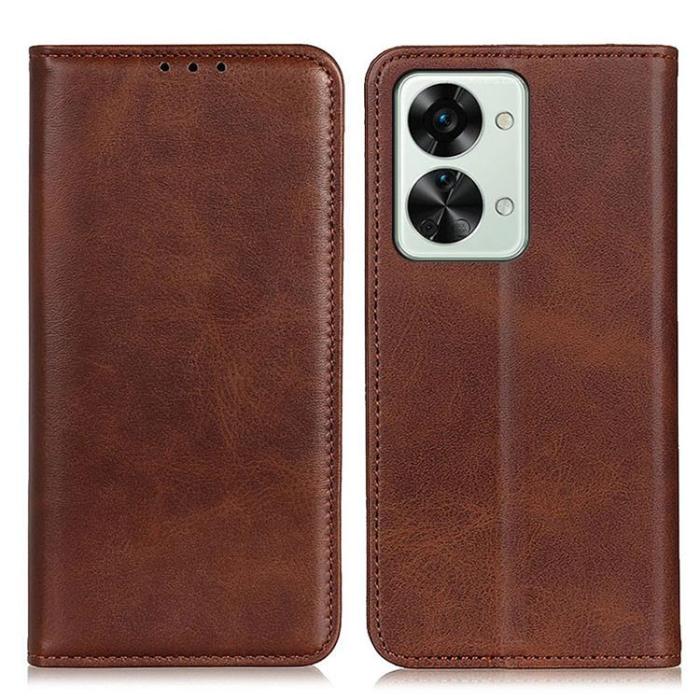 A-One Brand - OnePlus Nord 2T 5G Plånboksfodral Split Flip - Coffee