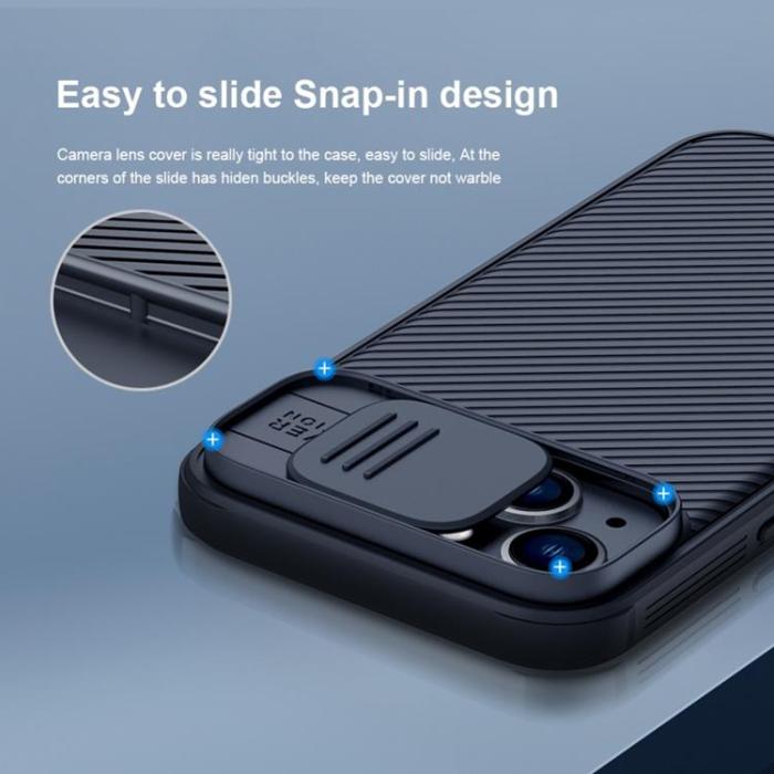 Nillkin - Nillkin iPhone 14 Plus Skal Magsafe CamShield Pro Series - Blå