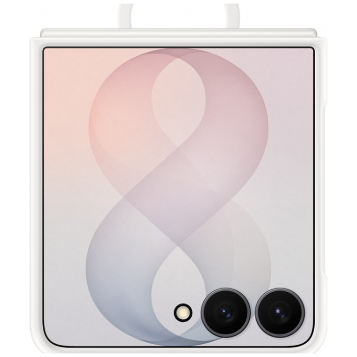 Samsung - Samsung Mobilskal för Galaxy Z Flip 8 Silikon Ring Magnet - Vit