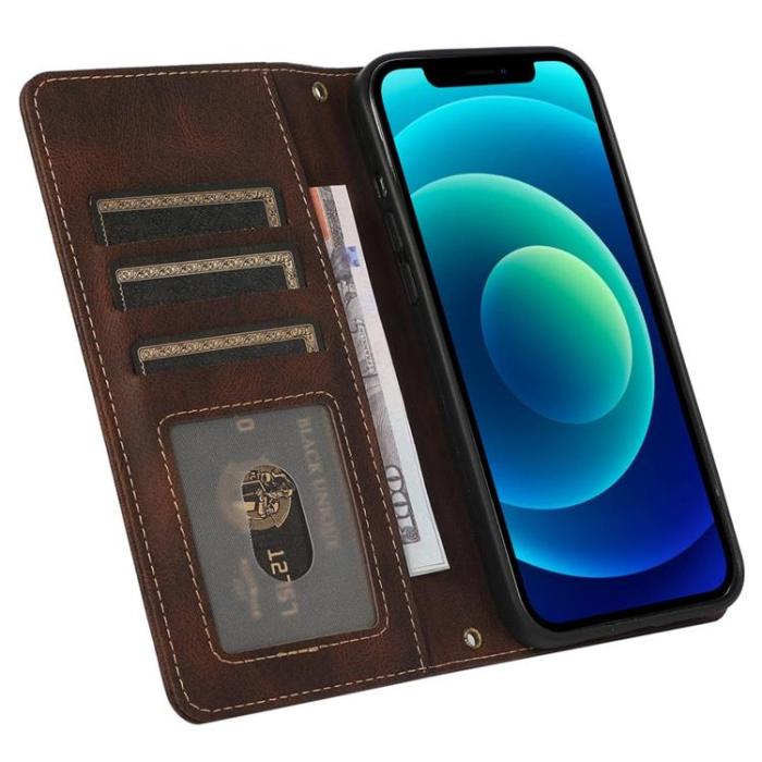 OEM - iPhone 14 Pro Plånboksfodral Flip - Coffee