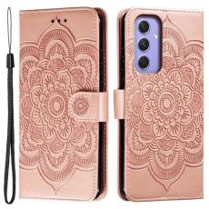 OEM - Samsung Galaxy S26 Pl&aring;nboksfodral Konstl&auml;der Mandala M&ouml;nster - Ros&eacute;guld