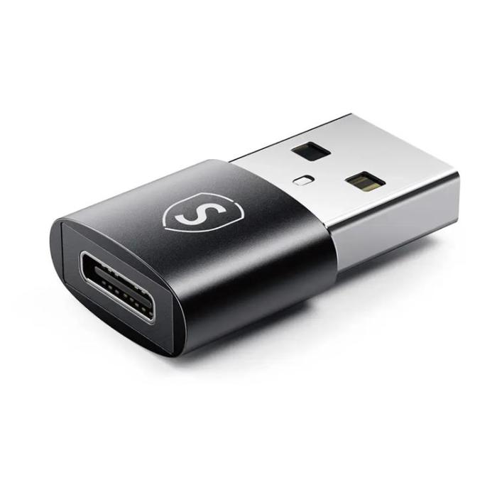 SiGN - [2-Pack] SiGN Adapter USB-A till USB-C - Svart