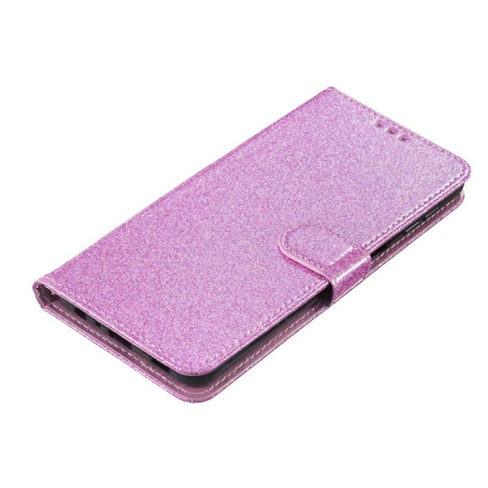 OEM - Samsung Galaxy S26 Ultra Plånboksfodral Glitter Anti-Scratch Konstläder - Lila