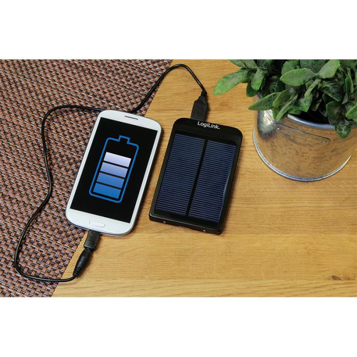 UTGATT5 - LogiLink Solcellsladdare Powerbank Universal USB 2600 mAh