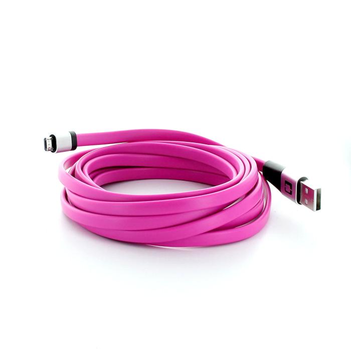 CoveredGear - Covered Gear Micro-USB kabel 3 meter - Rosa