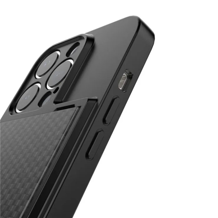 OEM - iPhone 14 Pro Max Mobilskal Korthållare - Svart