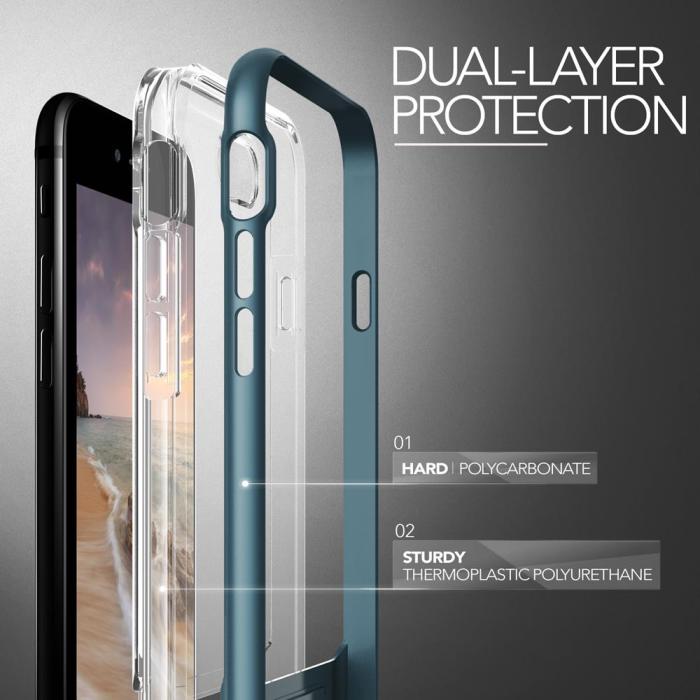 UTGATT5 - Verus Crystal Bumper Skal till Apple iPhone 7/8/SE 2020 - Blå