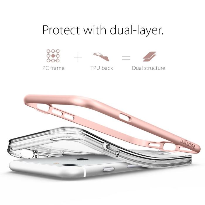 UTGATT5 - SPIGEN Crystal Hybrid Skal till Apple iPhone 7/8/SE 2020 - Gold