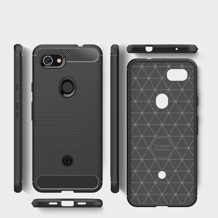 A-One Brand - Carbon Fiber Brushed Skal till Google Pixel 3a XL - Svart