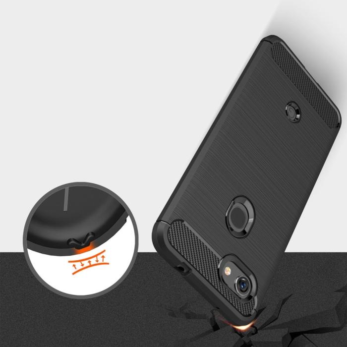 A-One Brand - Carbon Fiber Brushed Skal till Google Pixel 3a XL - Svart