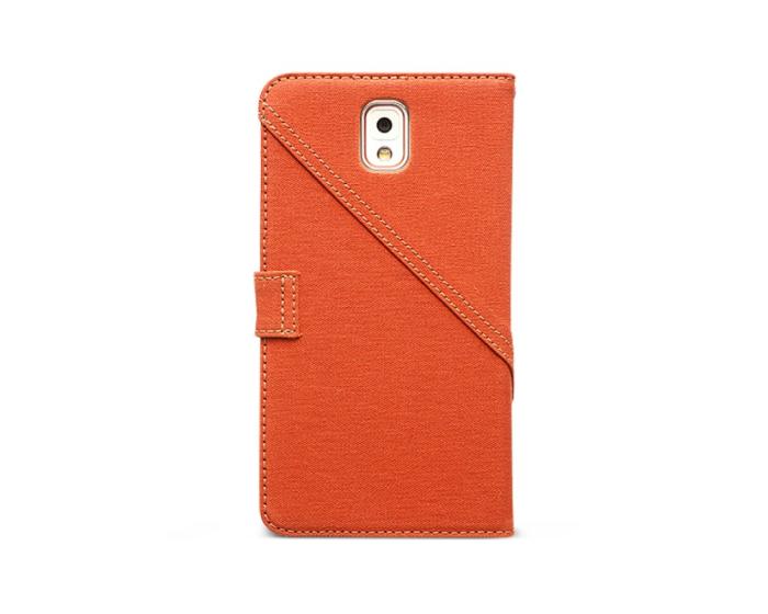 UTGATT1 - Zenus Cambridge Diary Väska till Samsung Galaxy Note 3 N9000 (Orange)