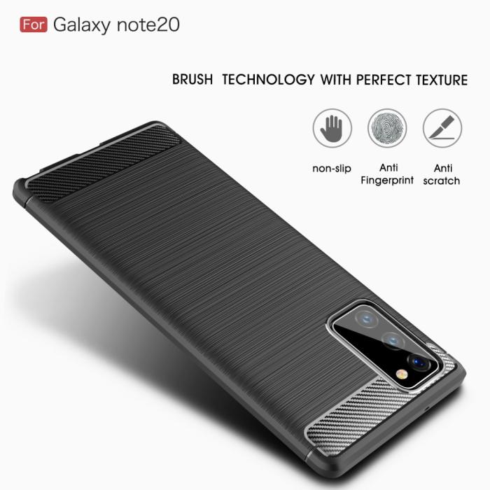 OEM - Carbon TPU Skal Till Galaxy Note 20 - Svart