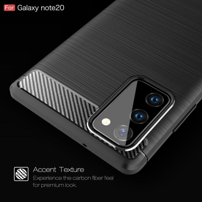 OEM - Carbon TPU Skal Till Galaxy Note 20 - Svart