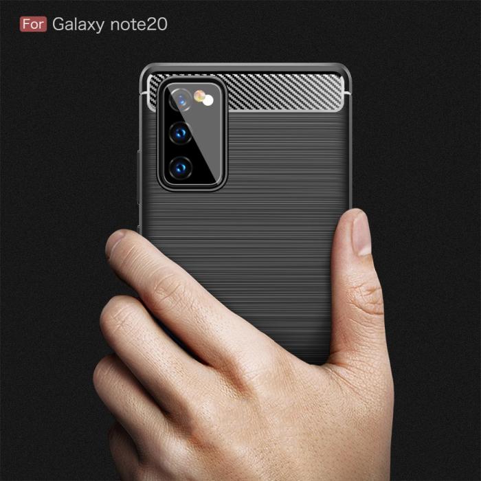 OEM - Carbon TPU Skal Till Galaxy Note 20 - Svart