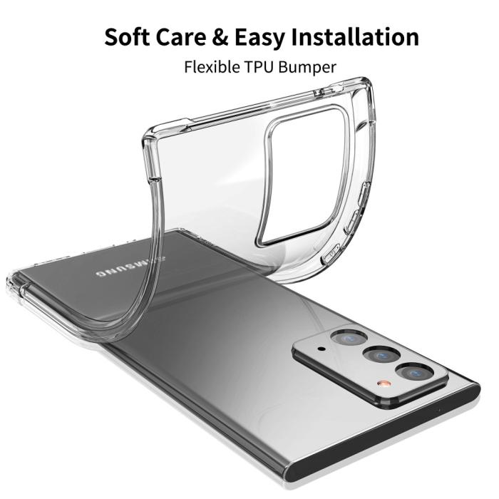 OEM - LEEU Shockproof Skal Till Samsung Galaxy Note 20 - Clear