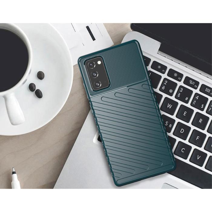 OEM - Thunder Twill Texture Skal Till Galaxy Note 20 - Svart