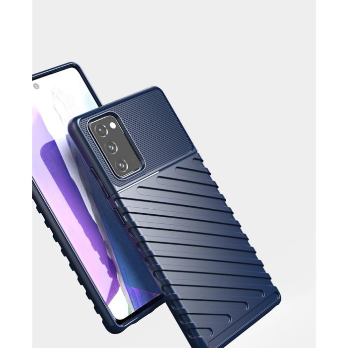 OEM - Thunder Twill Texture Skal Till Galaxy Note 20 - Svart