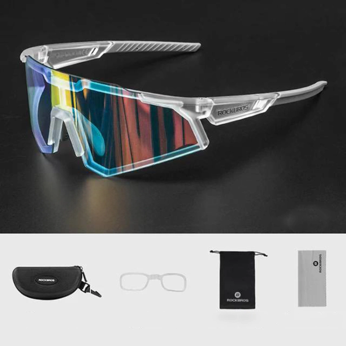 Rockbros - Rockbros photochromic Cykelglasögon UV400 - Vit