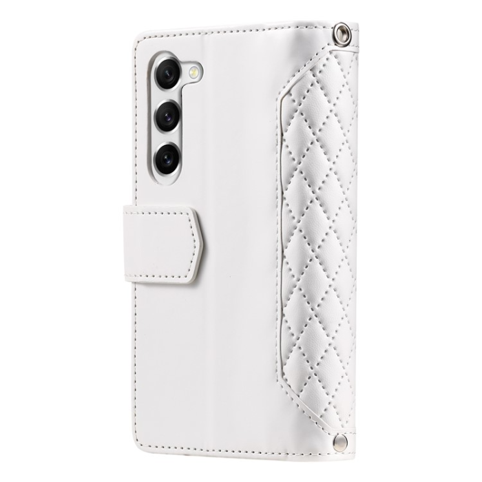 A-One Brand - Galaxy S23 Plus Plånboksfodral Rhombus - Vit