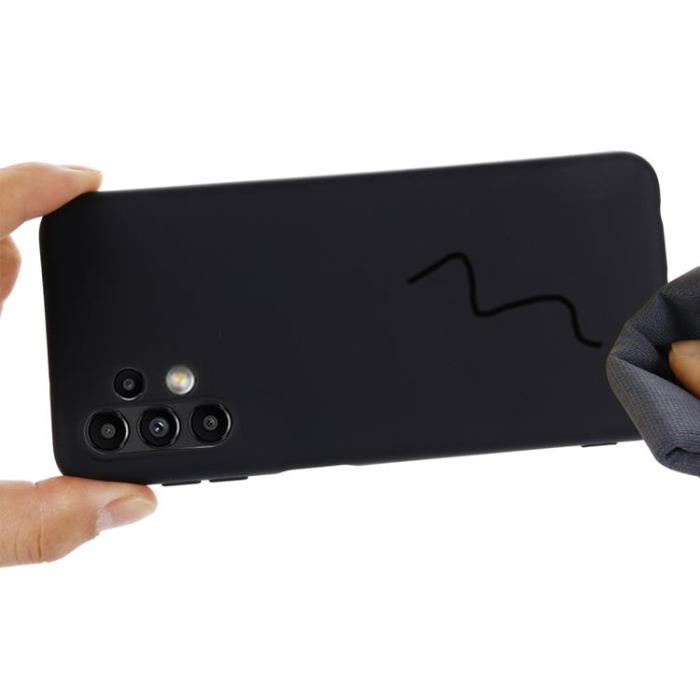 OEM - Galaxy A13 4G Skal Liquid Silicone - Svart