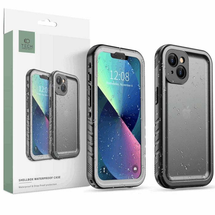 Tech-Protect - Tech-Protect iPhone 13 Mobilskal Shellbox IP68 - Svart