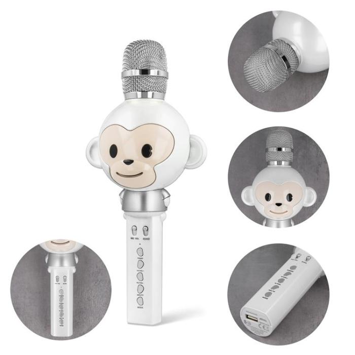 Maxlife - Maxlife Bluetooth-Mikrofon med Högtalare Djur MX-100 - Vit