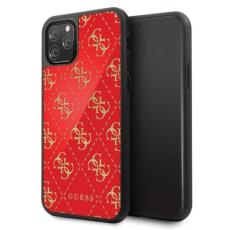 UTGATT5 - Guess 4G Double Layer Glitter Skal iPhone 11 Pro - Röd