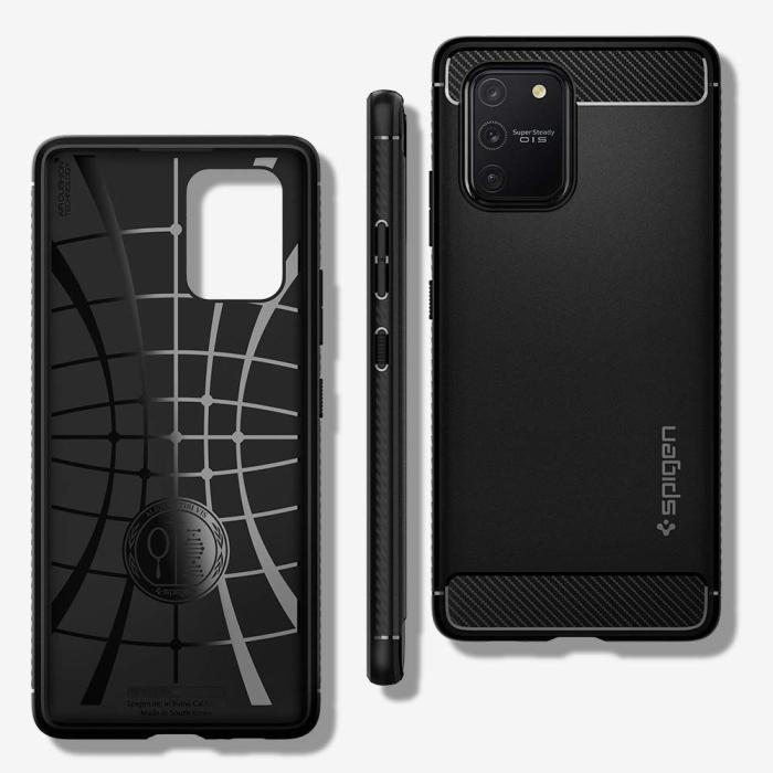 UTGATT5 - SPIGEN Rugged Armor Galaxy S10 Lite Mattsvart