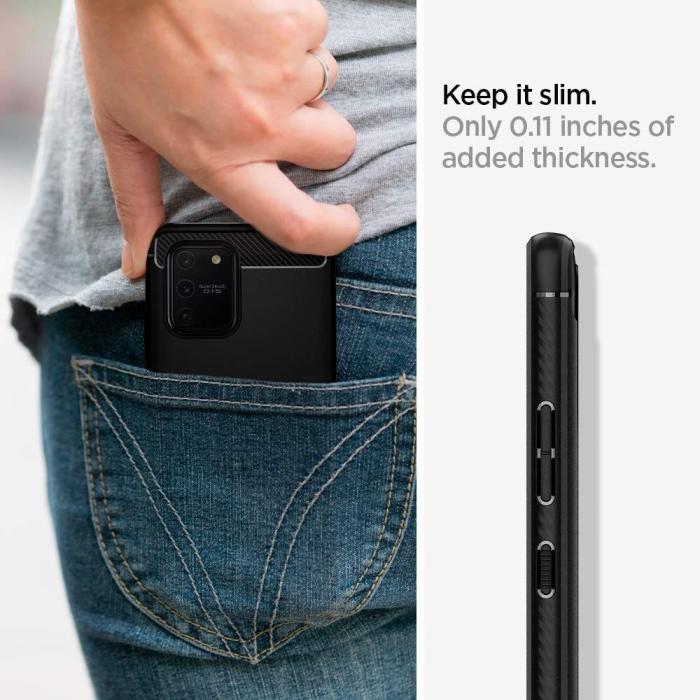 UTGATT5 - SPIGEN Rugged Armor Galaxy S10 Lite Mattsvart