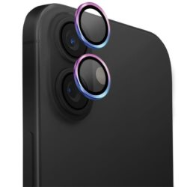 Uniq iPhone 16/16 Plus Kameralinsskydd Härdat glas - Iridescent | 5468 | AlltMobil