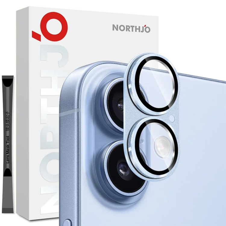NORTHJO iPhone 17 Kameralinsskydd Härdat Glas - Blå | 5468 | AlltMobil