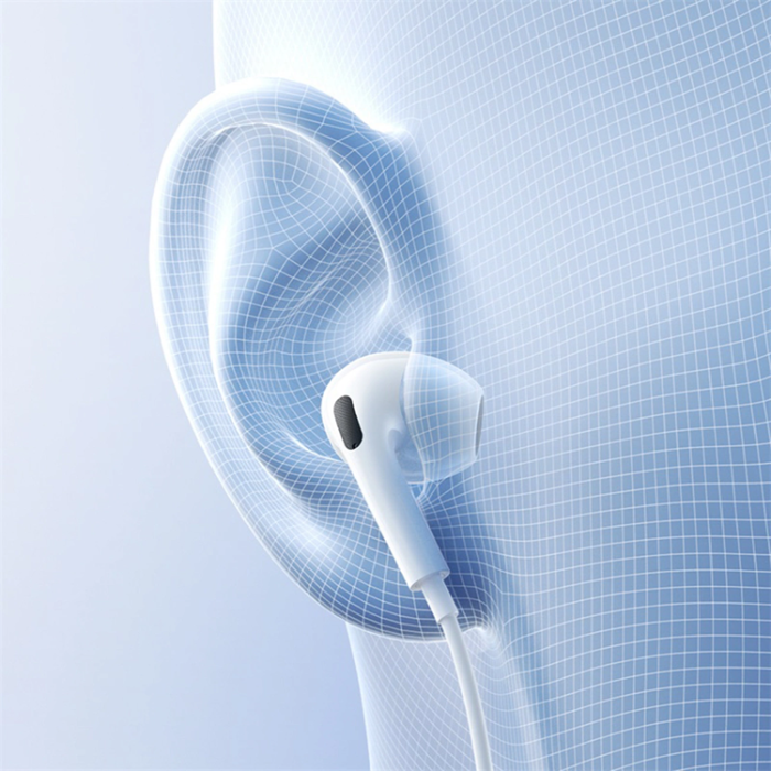BASEUS - Baseus Trådbundna In-Ear Hörlurar USB-C Encok CZ19 - Vit