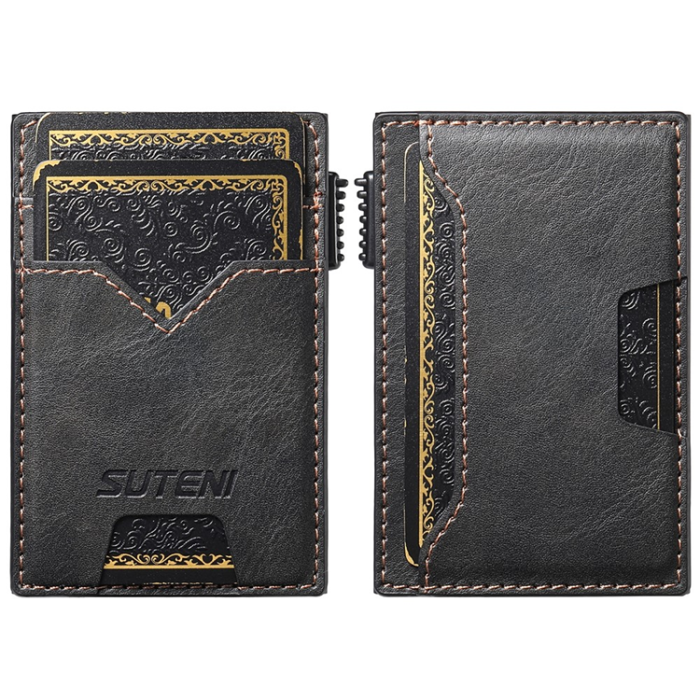 SUTENI - SUTENI Korthållare Automatiskt Pop-Up Double-Sided Waxy Texture