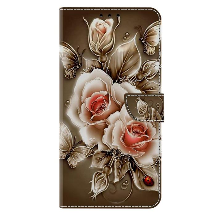 OEM - Samsung Galaxy A37 Plånboksfodral Konstläder Flip Skydd - Brun Rosé