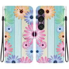 A-One Brand - Sony Xperia 1 VII Plånboksfodral med Lanyard Printing - Flerfärgad