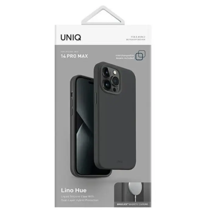 UNIQ - Uniq iPhone 14 Pro Max Mobiskal Magsafe Lino Hue - Grå