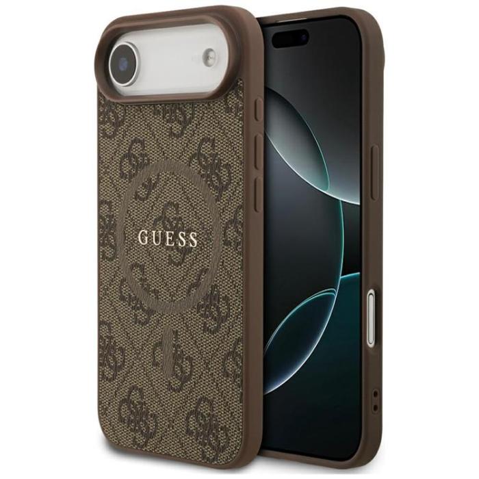 Guess - Guess iPhone 17 Air Mobilskal MagSafe 4G Ring Classic Logo - Brun