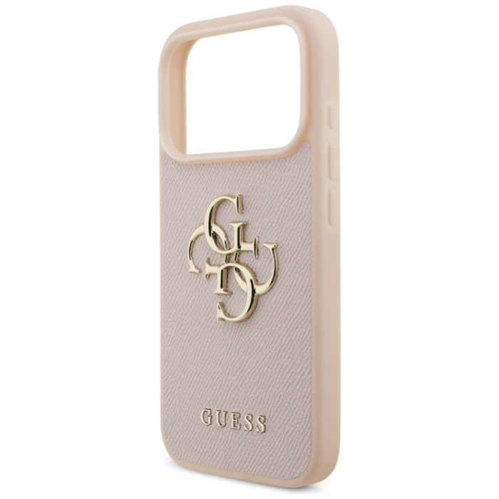 Guess - Guess iPhone 17 Pro Mobilskal Grained Classic Logo - Rosa