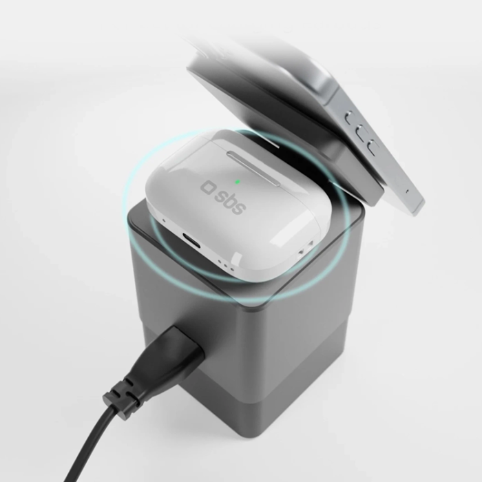 SBS - SBS 6in1 MagSafe Trådlös Laddare Apple Watch, iPhone, Airpods med Kabel