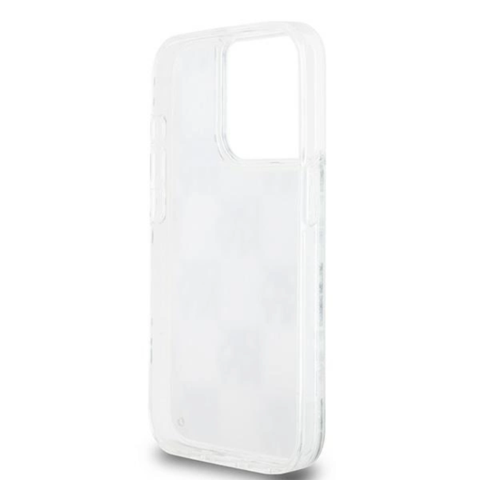 DKNY - DKNY iPhone 15 Pro Mobilskal Liquid Glitter Multi Logo - Vit